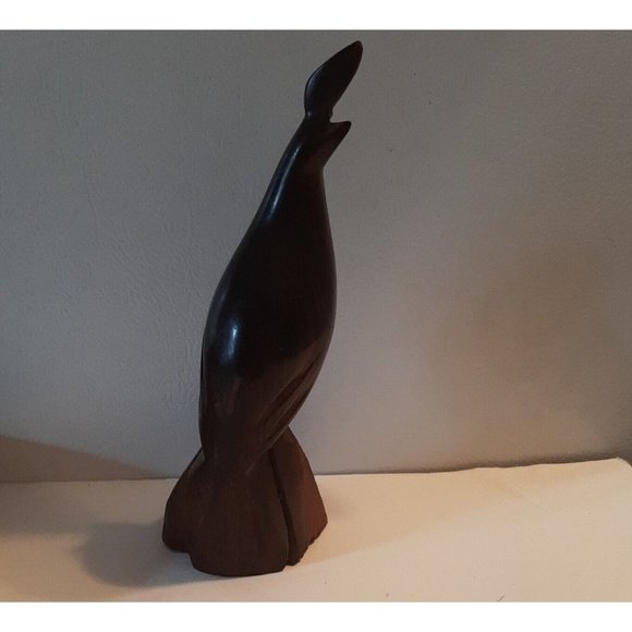 Hand Carved Ironwood Pharaoh Quail Bird Sculpture 7 inch Figurine - Picture 10 of 11